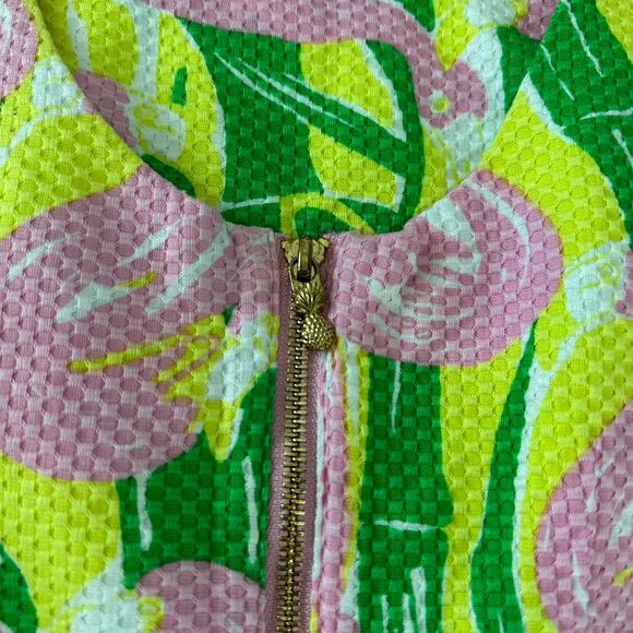 Lilly Pulitzer for Target Flamingo Print Dress | Pink Green Yellow | Size 4 - Picture 3 of 8